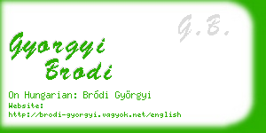 gyorgyi brodi business card